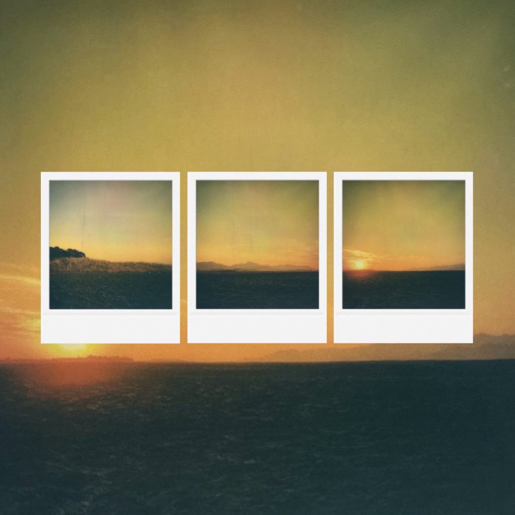 Low horizon receiving the final glow of a descending sun